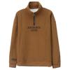 Women's High Neck Fleece Sweatshirt, Turn-Down Collar, 2024 Autumn/Winter, Petite, Thick Zip-Up Top for Moms