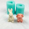 3D Easter Rabbit Silicone Candle Mold for Resin Clay Chocolate Decorating Tool