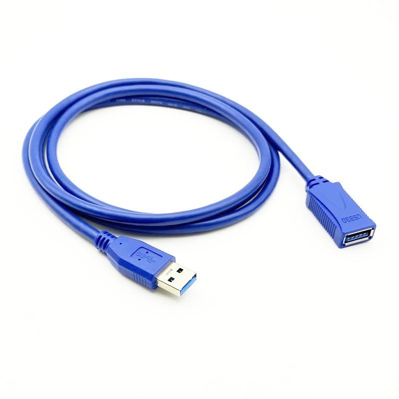 High Speed Blue USB 3.0 A Type Male To Female USB Extension Cable AM TO AM 4.8Gbps Support USB 2.0 0.3M 0.6M 1M 1.5M-5M