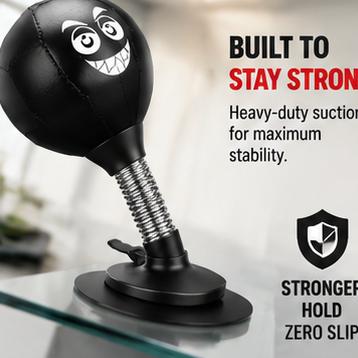 Desktop Punching Bag: Tabletop with Strong Suction Cup Stress Relief Boxing Ball - Office Decor Portable Relaxation Tool for Adults & Kids