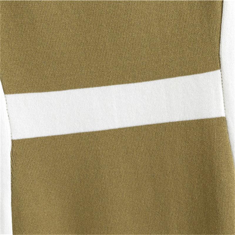 Summer Women's Square Neck Bag Hip Skirt Striped Short Sleeved Knitted Slim Fit Dress