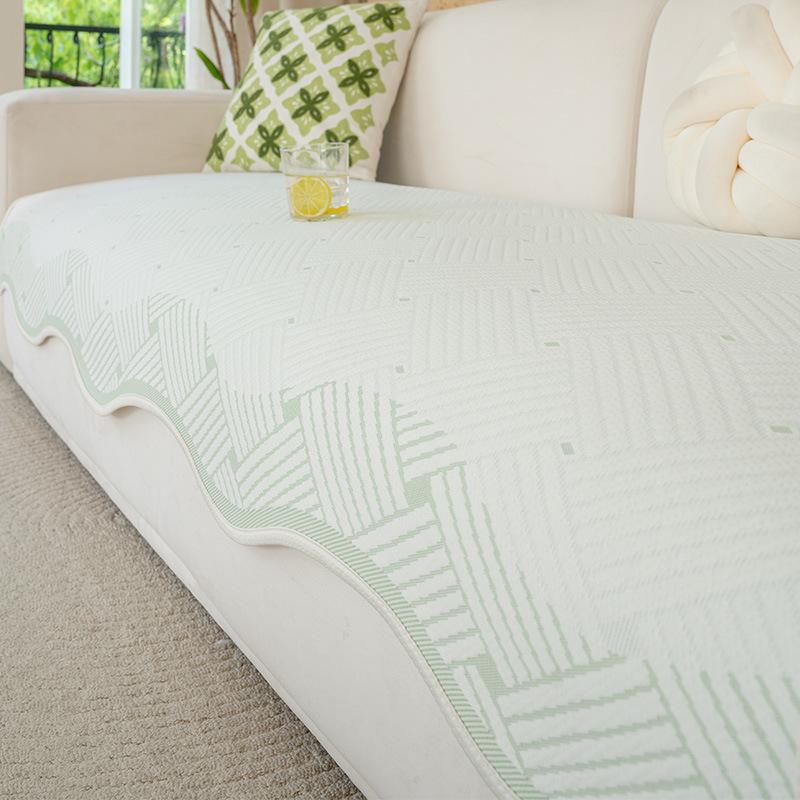 Summer Cool Ice Silk Sofa Cushion  New Small Fresh Seat Cushion Summer Cold Doudou Mat Non-Slip Seat Cushion