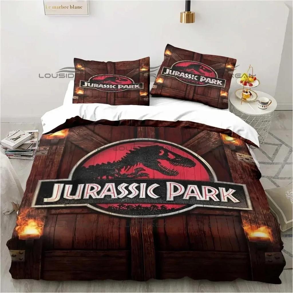Comforter Jurassic Park Bedding Set 3D Printed Suitable For Bedroom Kids Home Textile