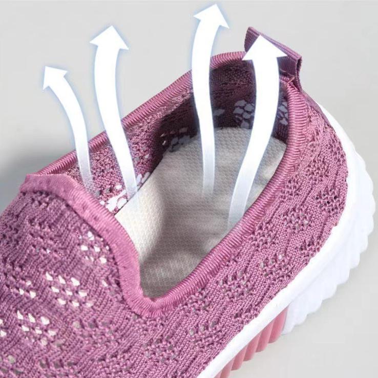 Fashion Mesh Shoes Women Shoes Sports Shoes Breathable Flats Soft Sole Casual Sneakers