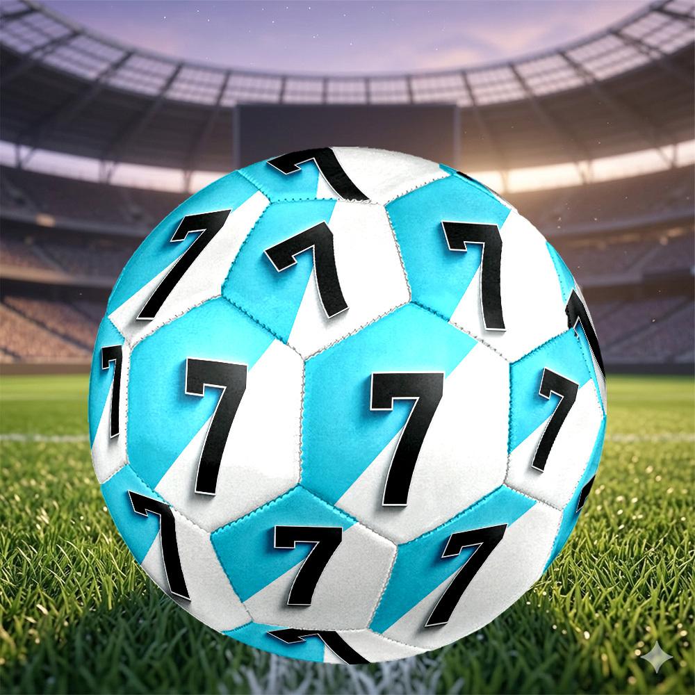 1pc Size 5 Number Seven Soccer Ball, Professional Match/Training Ball, Suitable for Indoor and Outdoor Sports Games. y62791