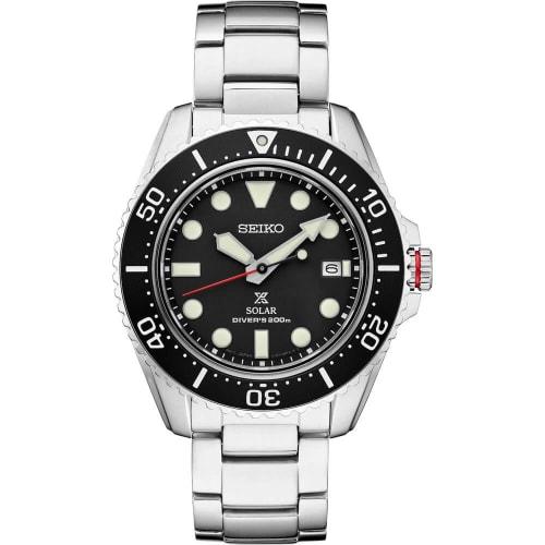 

SEIKO PROSPEX Solar Diver s Stainless Steel Watch SNE589, Silver, Diver
