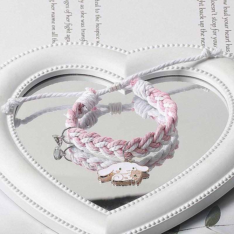 

Вязаные магнитные браслеты Cinnamoroll - Милые мультяшные подарки для лучших подруг для женщин