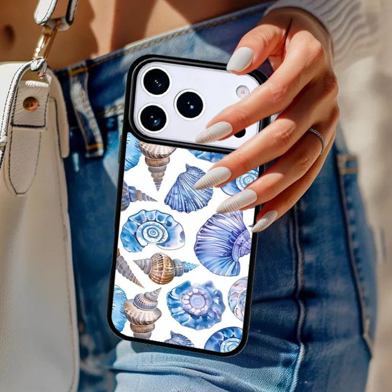 Sea Shells Phone Case For iPhone 17 Air 14 15 13 12 Max Cover For Apple 16e 11 Pro Max Plus Coque