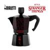 Cafetiere italienne - BIALETTI - Moka express - Collection Stranger Things - 3 tasses - 130 ml - Noir / Rouge