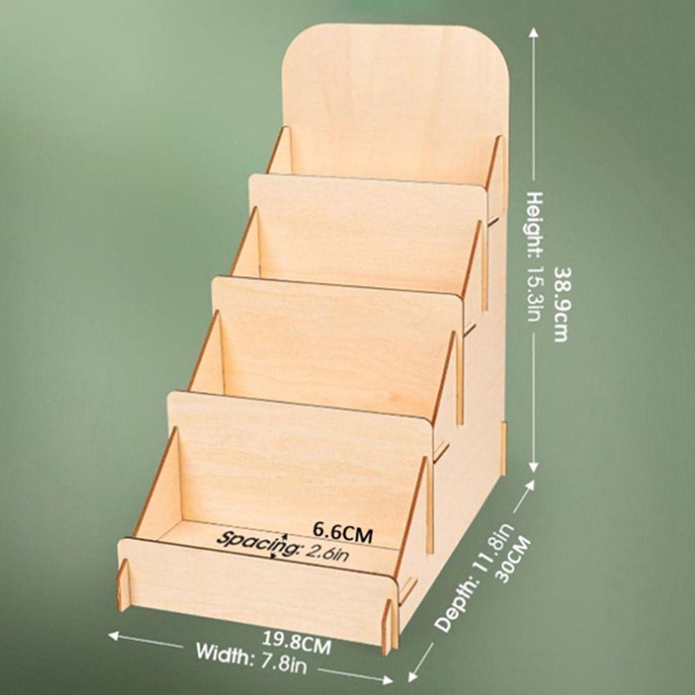 Detachable Wooden Greeting Card Display Stand Brochure Photo Display Rack  Birthday Card Display