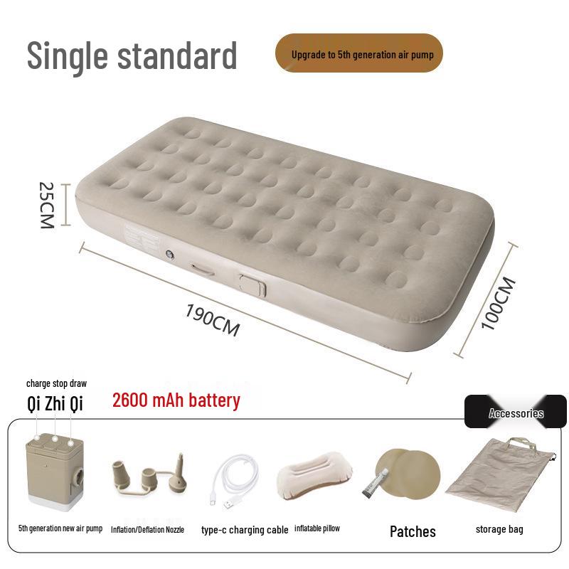 W pełni automatyczny, nadmuchiwany materac do namiotu kempingowego – bardzo gruba mata do spania na zewnątrz