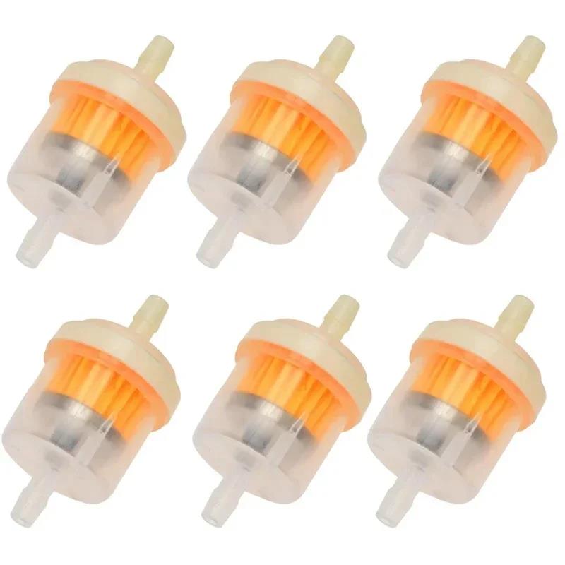 1-6pcs Car Gasoline Oil Filter Pipes Universal Inline Gas Fuel Filter for Small Engine Lawn Mower Motorcycle Accessories 6MM-8MM 7