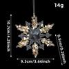 Acrylic Sequin Christmas Decorations Transparent Glitter Three-dimensional Snowflake Hanging Ornaments Christmas Tree Pendant