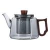 Tirolina Heat-Resistant Glass Teapot with Walnut Wood Handle & Cups