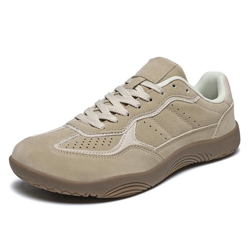 

Couple Wide-Headed Casual Shoes Autumn And Winter Leather Surface Barefoot Sports Shoes Men S And Women S Wide Last Fast Shoes 36 бежевый