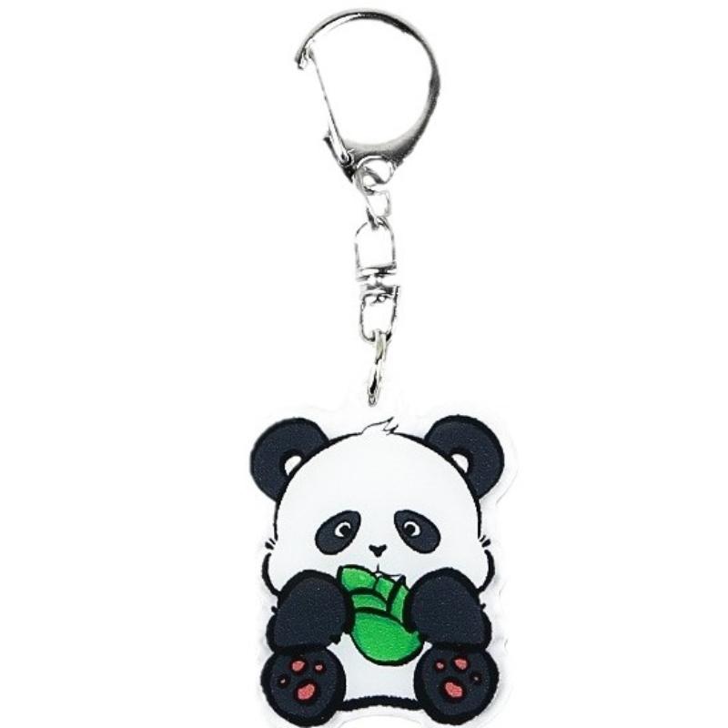 

Милый мультяшный брелок для ключей в виде панды, подвеска на сумку, акриловая кукла, автомобильный брелок, праздничное украшение, панда, аксессуары