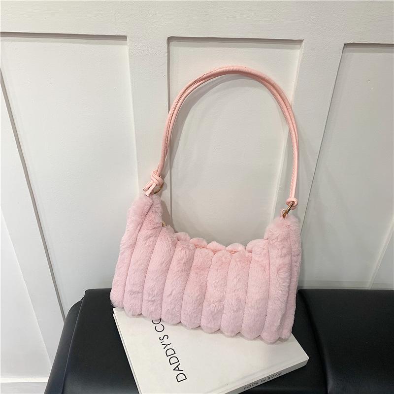 Women's Large Capacity Plush Crossbody Bag - Versatile, Casual, and Simple for Korean Commute