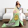 M-Molangs with Piupiu  Blanket Quality Warm Soft  Throw Blanket Autumn Travel Bedroom Pattern Bedspread