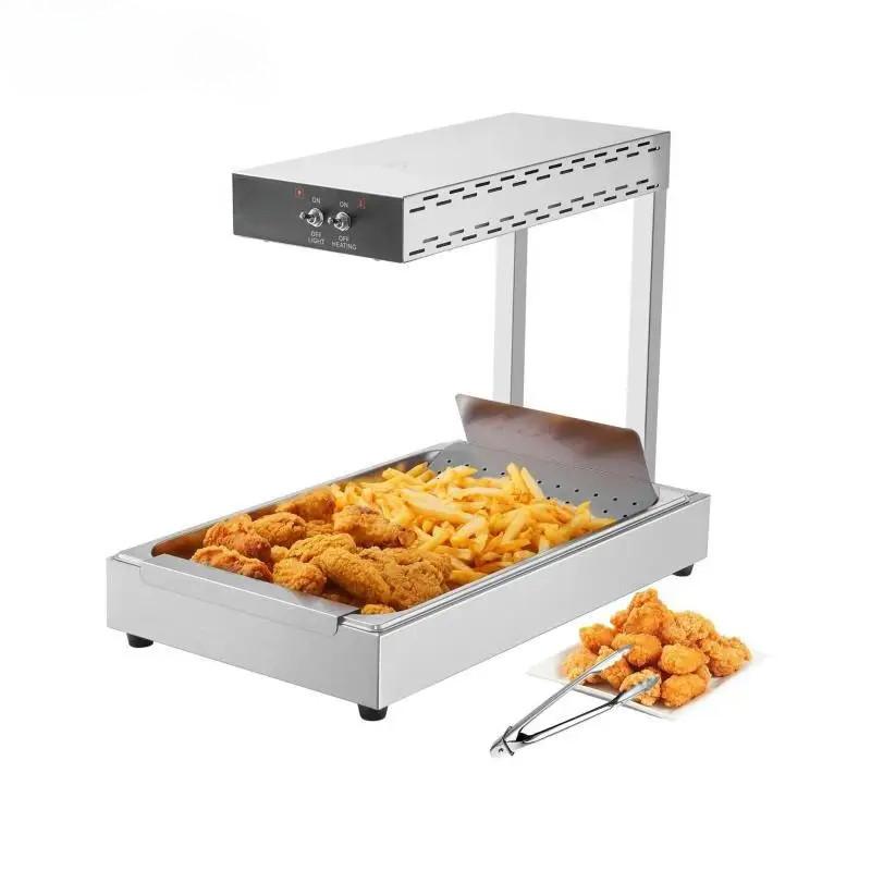 750W Commercial Food Heating Countertop Kitchen Restaurant 104-122°F Fries Food Warmer French Fry Food Warmer