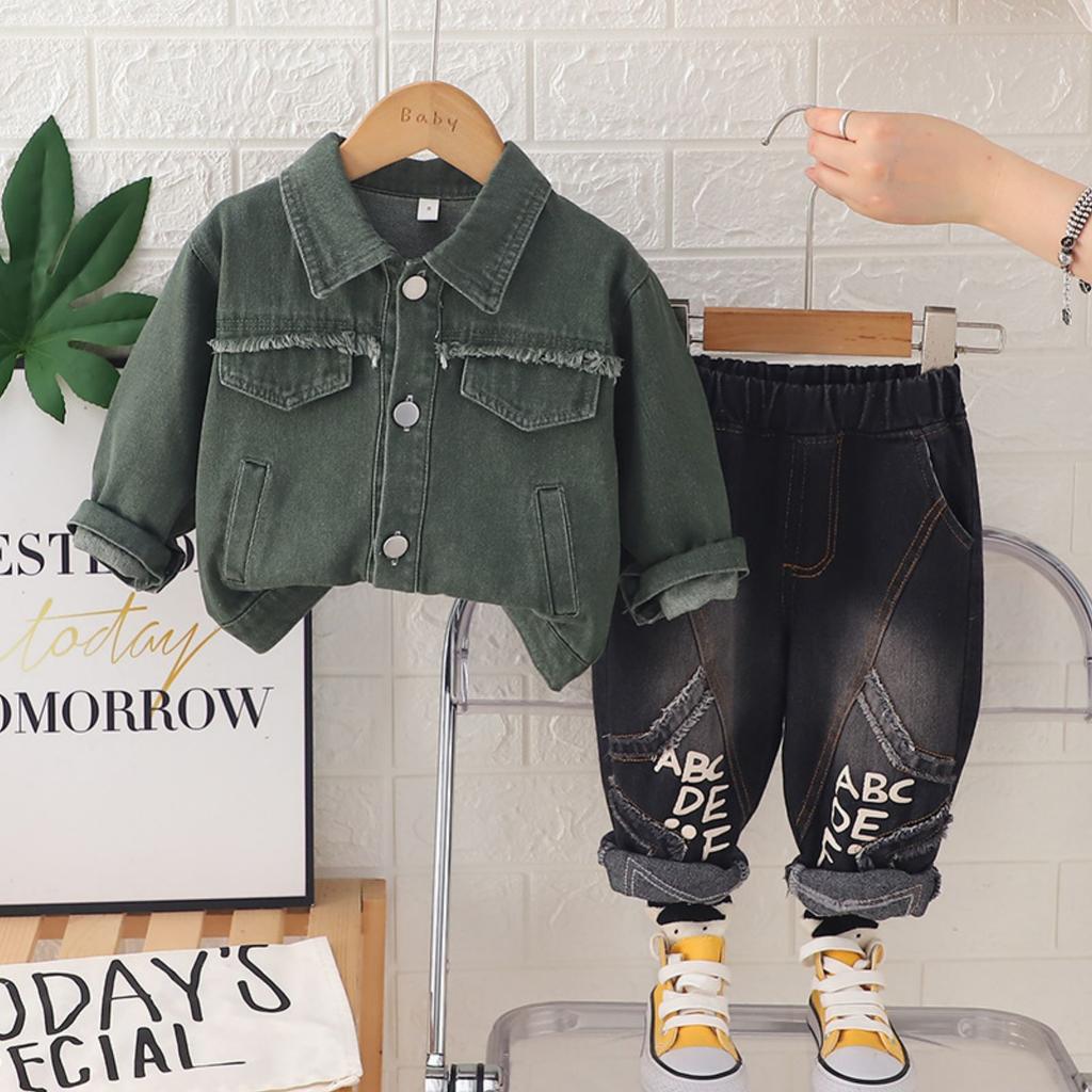 Kids Casual Long-Sleeve Set, Comfortable Daily Wear Outfits