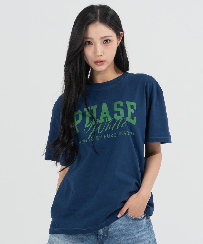 Peijeuhwaiteu [Phase_1] Lux Logo Tee_Dark Blue / 8802026-St13