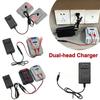 Portable 18/21V/24V Lithium Dual-head Charger Overload Protection Universal Lithium Battery Charger Plug-in Charger