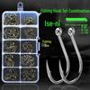 Iseni Barbed Fishing Hook Set 3-12 with Tube & Ring - Fishing Accessories Gift