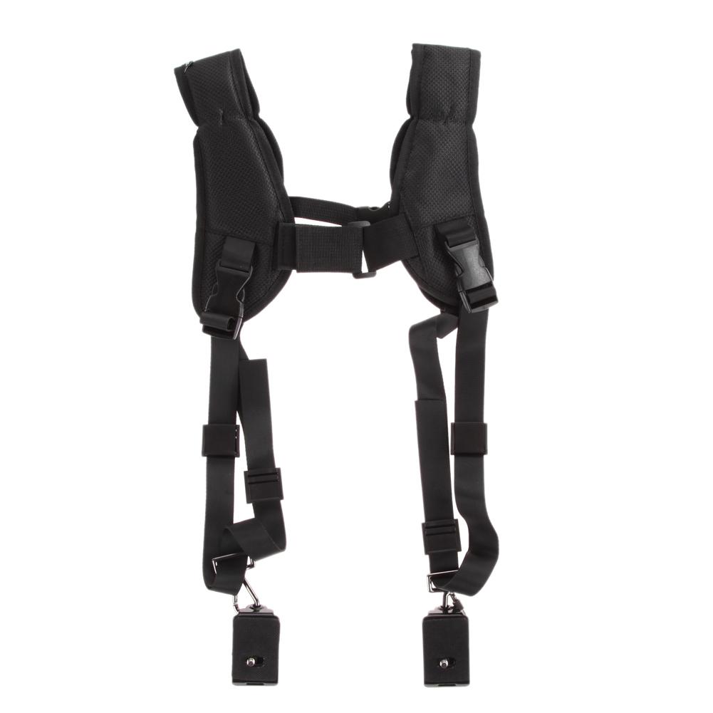Shoulder Sling Belt Strap Portable Shoulder Strap Camera Mount Quick Adjustment for Two DSLR Digital Cameras