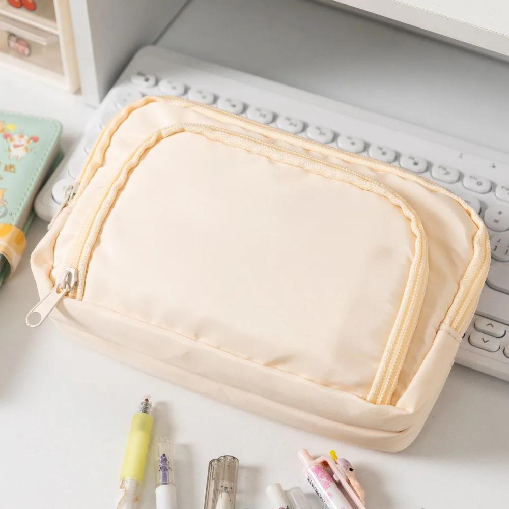 School Pencil Case Large Capacity Pencil Case Cute Box Felt Storage Girl Large Capacity Aesthetic Pencil Bag QHB01