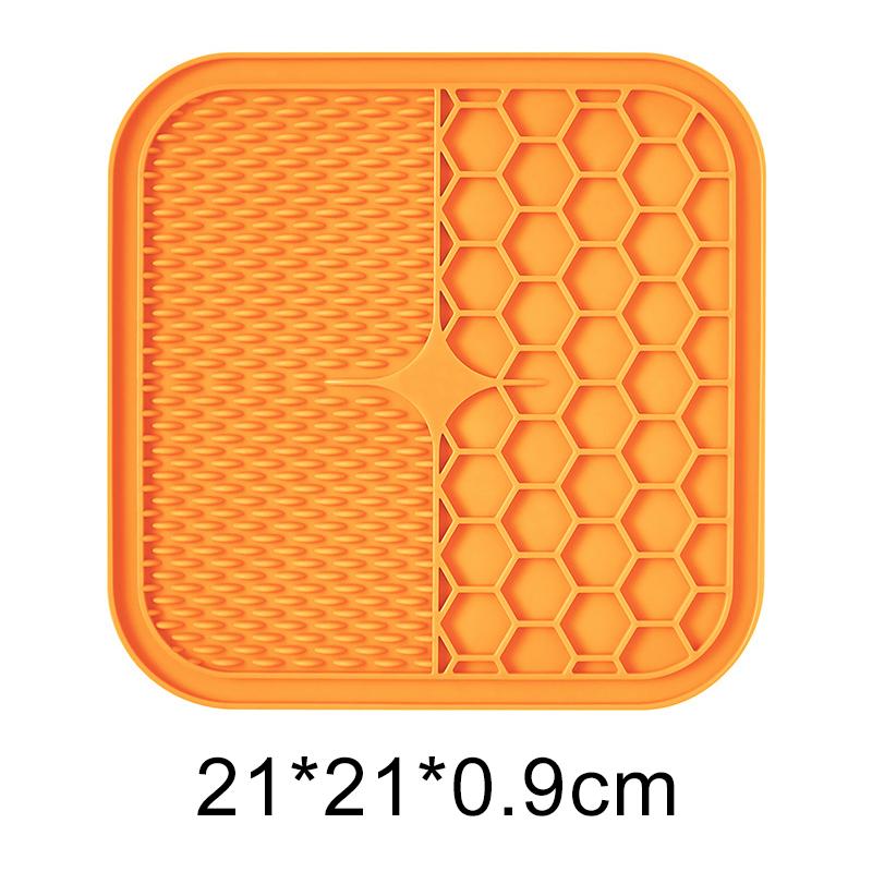 Lick Pad designed for Dog Cat Slower Feeder Licky Mat designed for Puppy Kitten Silicone Dispenser Pet Feeding Licking Mat Bathing Distraction Pad
