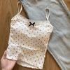 Women's Sweet & Spicy Summer Lace Bow Camisole with Built-in Padding