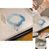 Sweet And Fresh Blue Butterfly Bracelet For Women Delicate Beaded Wrist Accessory