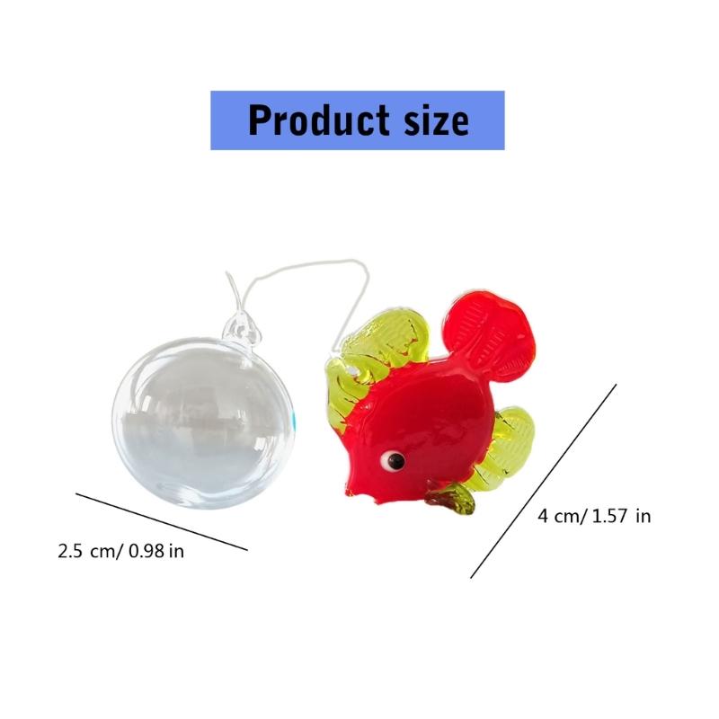 Glass Fish Bubble Window Hangings, Artistic Aquarium Float Decorations X3UC