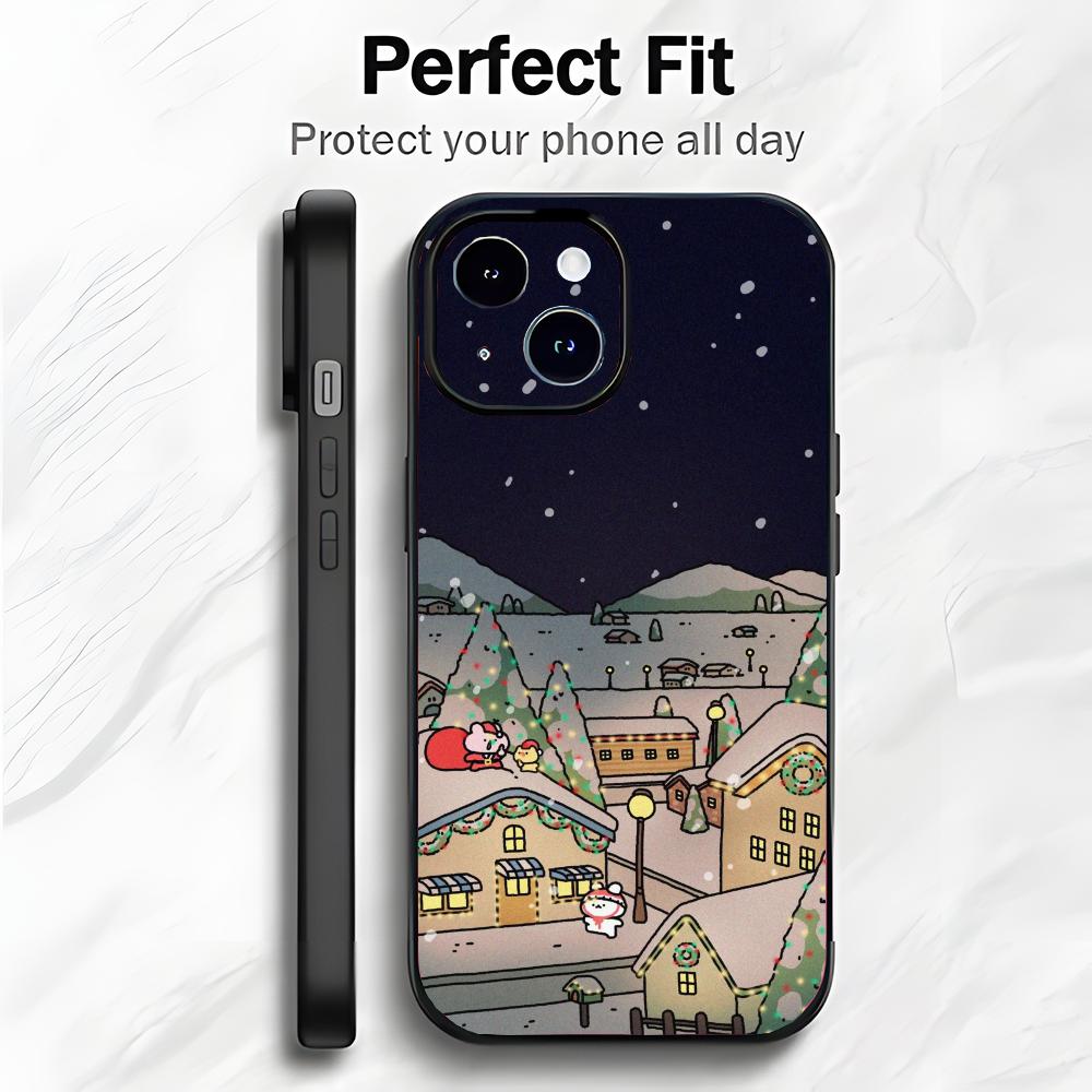 Christmas Santa Claus Snowflake Art Phone Case Phone Case Soft Packaging Lightweight For iPhone17 16 15 14 13ProMax
