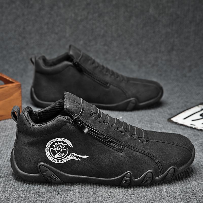 Spring Casual Leather Shoes for Men Fashion Footwear High Quality Flat Boat Shoes Soft Sole Luxury Slip-on Loafers Light Sneaker