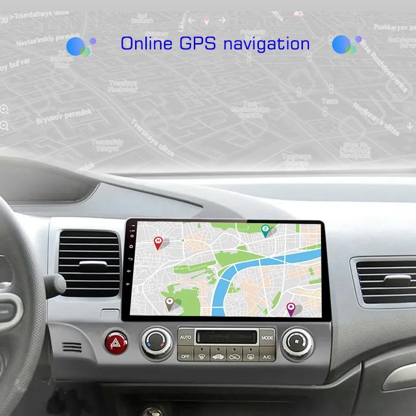 Android 13 Radio For Honda Civic 2005 2006 2007 2008-2012 Car Stereo Multimedia Player Carplay Auto GPS Navigation 2DIN No DVD