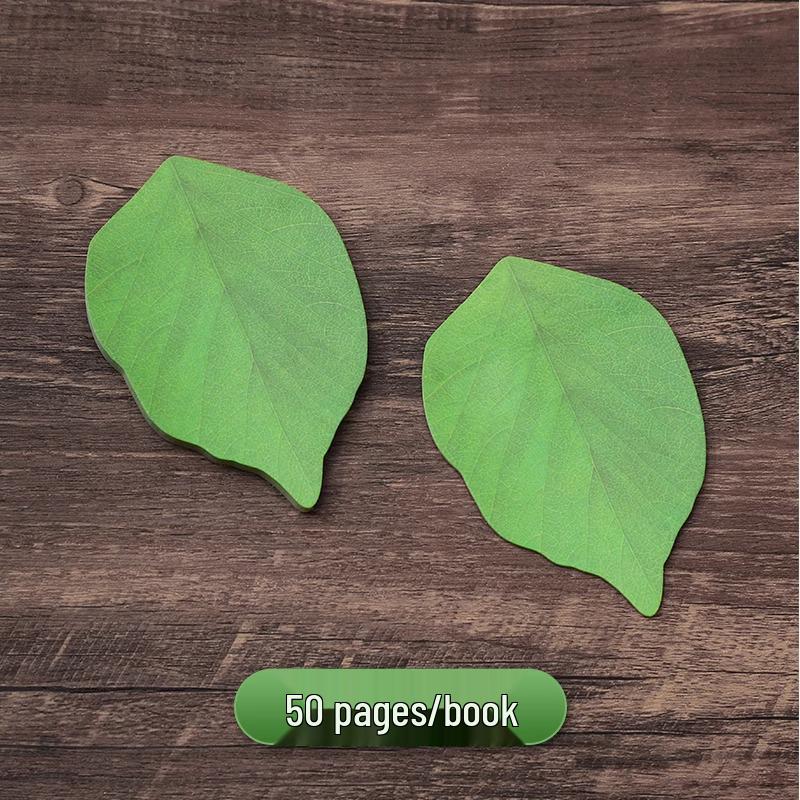 Creative Leaf Sticky Note Pads - Cute Memo Stickers, DIY Message Book Labels