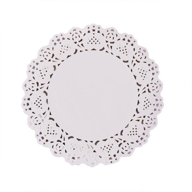 100pcs White Lace Paper Doilies Placemats DIY Box Packaging Gift Wrap Paper Crafts For Wedding Party Favors Table Decoration Mat