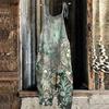 Women's Jumpsuit Floral Print Casual Loose Vintage Shoulder Strap Cotton Linen