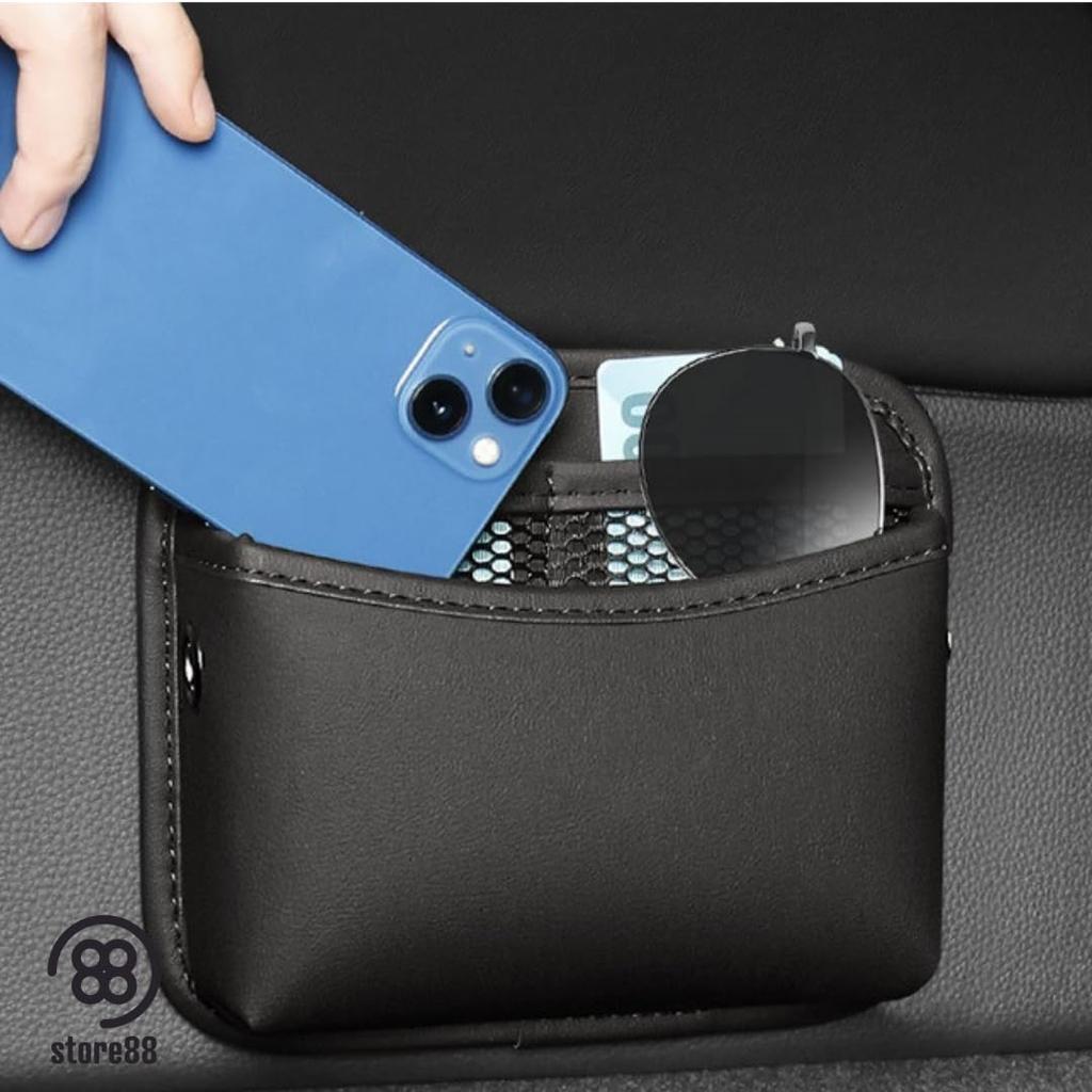 Store88 Autoaufbewahrung Auto Kleinteile Praktisch Innenraum Lederbox, Zubehör, Aufbewahrung, Tasche, Stauraum, Lückenlos, (Schwarz)