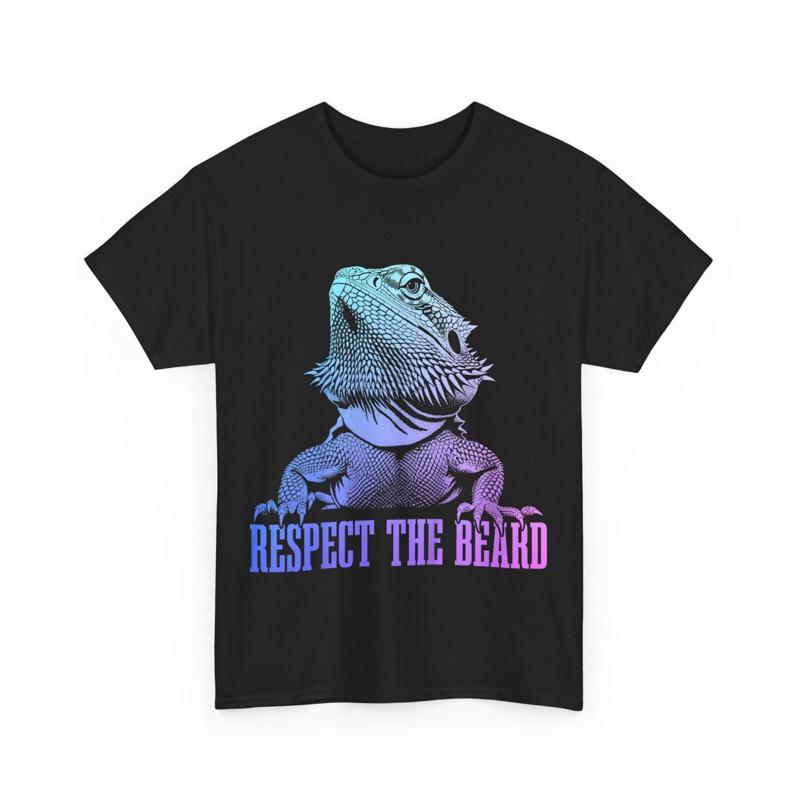 

Bearded Dragon Respect The Beard Funny Reptile T Shirt 5XL різнокольоровий