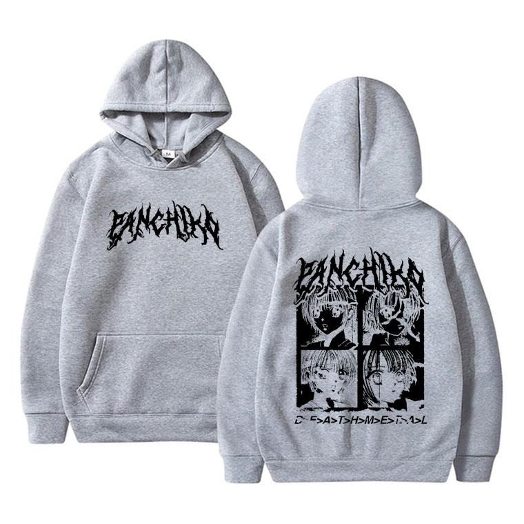 Rockband Panchiko DEATHMETAL Album Grafiskt Tryck Hoodie Unisex Fleece Bomull Sweatshirt Män Kvinnor Vintage Oversized Hoodies
