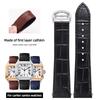 Quick-Release Cow Leather watchband For Cartier Santos  WSSA0009 WSSA0029 Men women replacement watch strap 19mm 21mm Black blue