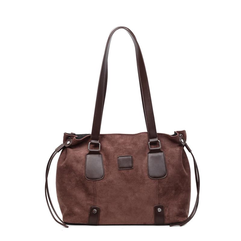 2025 Autumn & Winter Fashion New Faux Suede Square Shoulder Bags Hasp Large Capacity Commute Stylish Design Women's Tote Bags