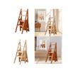 Folding Step Ladder Chair Library Stair Chair for Kitchen Living Room Yard