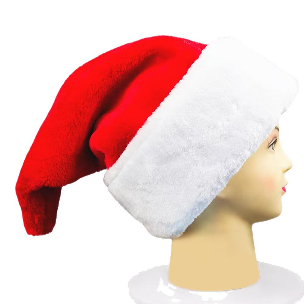 Ny Röd & Guld Sammet Plysch Mini Tomteluva för Juldekoration