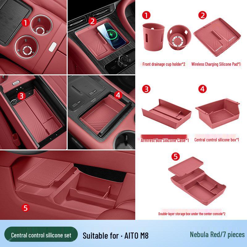 Essential Silicone Mat Set for AITO M7, M8, M9 Interior Decoration - Fits 26 Models