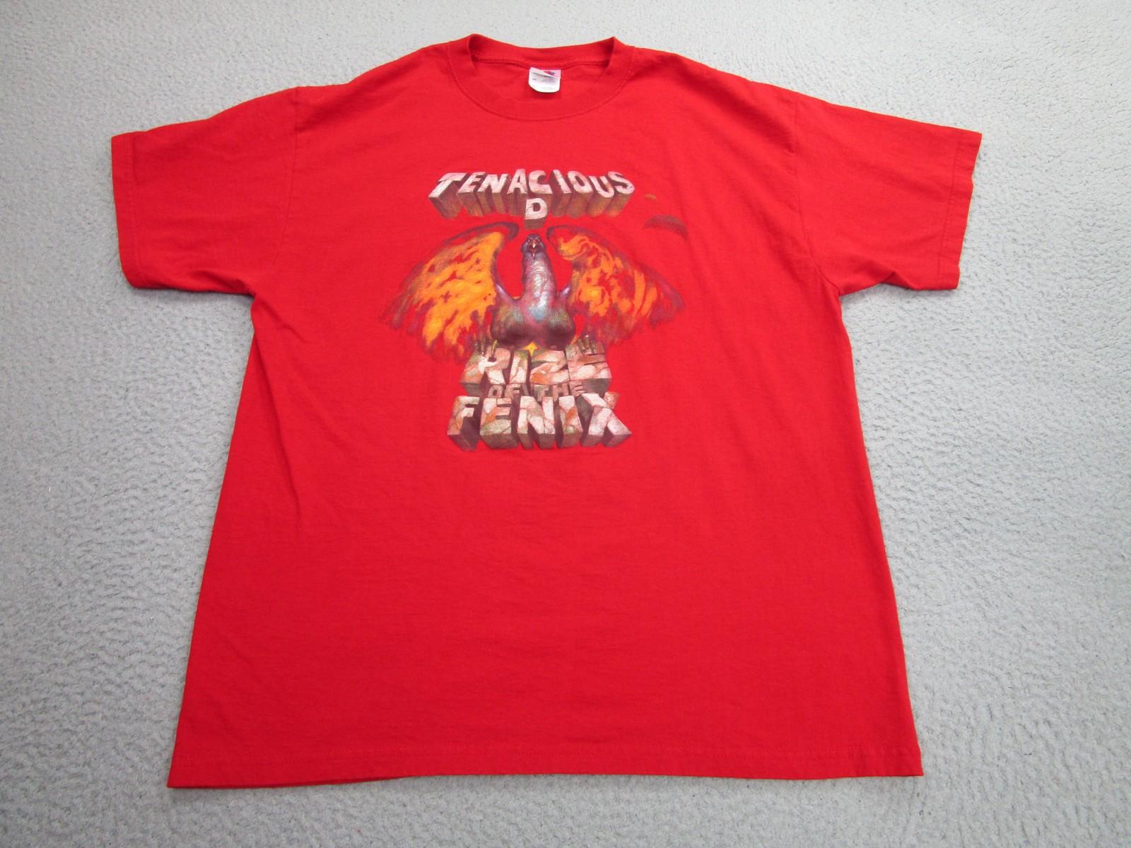 Tenacious D Shirt Mens XL Red Rise Of The Fenix Band Concert Tour Rock Tee S
