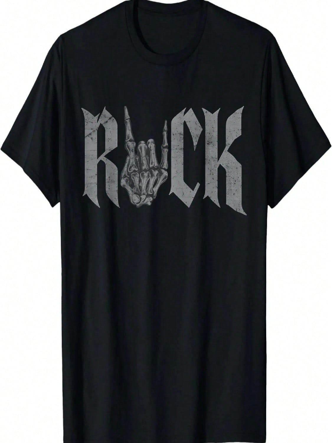 Rock On Skeleton Hand Rock And Roll Rock Music Band T-Shirt S разноцветный