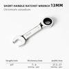 1Pcs 72 Teeth Ratchet Socket Spanner 6-19mm Nut Repair Tool Durable Stubby Single Wrench